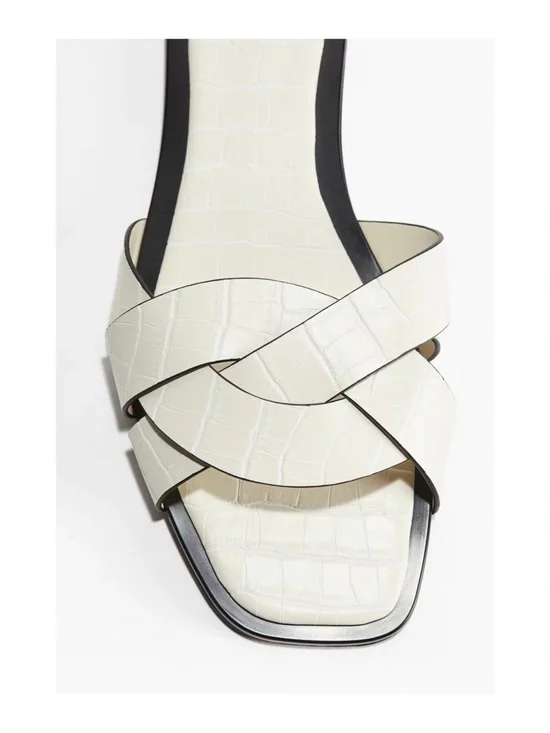 H&M White Braided Slide Sandals - Picture 3 of 4